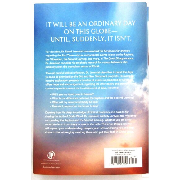 David Jeremiah THE GREAT DISAPPEARANCE Book 2 Bookmarks Hardcover Brand New - Picture 2 of 5